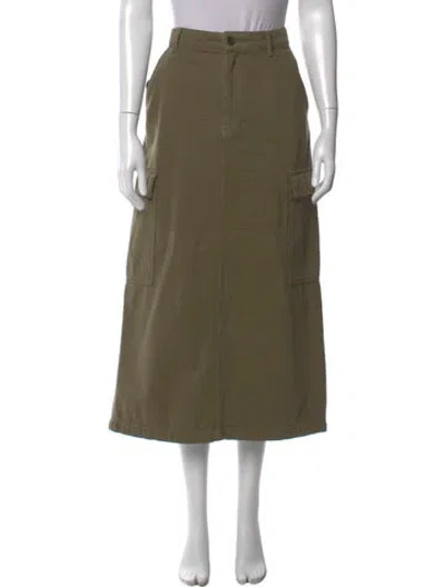 Pre-owned Reformation Long Skirt In Green