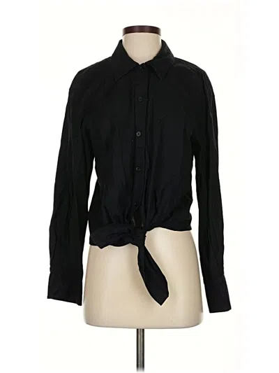 Pre-owned Reformation Long Sleeve Blouse In Black