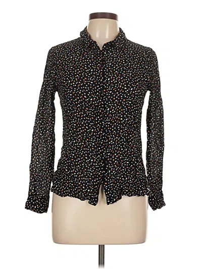 Pre-owned Reformation Long Sleeve Blouse In Black