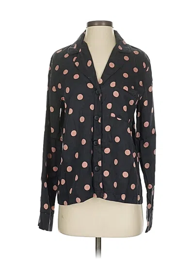 Pre-owned Reformation Long Sleeve Blouse In Black