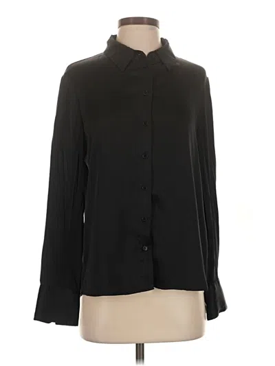 Pre-owned Reformation Long Sleeve Blouse In Black
