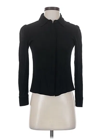 Pre-owned Reformation Long Sleeve Blouse In Black