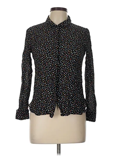 Pre-owned Reformation Long Sleeve Blouse In Black