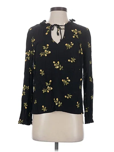 Pre-owned Reformation Long Sleeve Blouse In Black