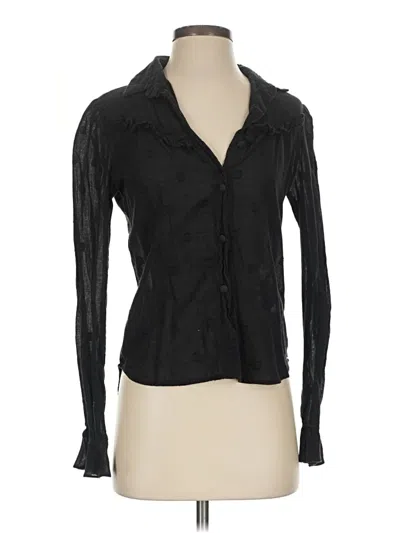 Pre-owned Reformation Long Sleeve Blouse In Black