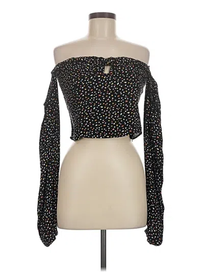 Pre-owned Reformation Long Sleeve Blouse In Black