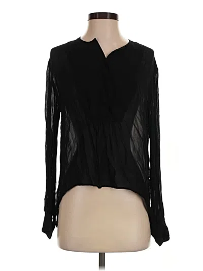 Pre-owned Reformation Long Sleeve Blouse In Black