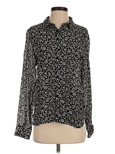 Pre-owned Reformation Long Sleeve Blouse In Black