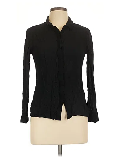 Pre-owned Reformation Long Sleeve Blouse In Black