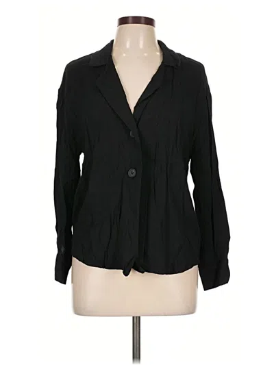 Pre-owned Reformation Long Sleeve Blouse In Black