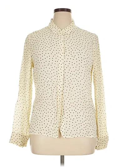 Pre-owned Reformation Long Sleeve Blouse In Ivory