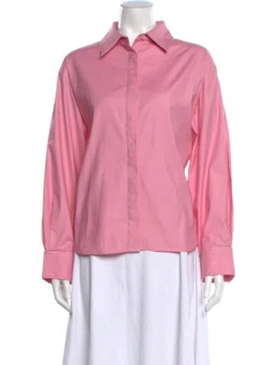 Pre-owned Reformation Long Sleeve Blouse In Pink
