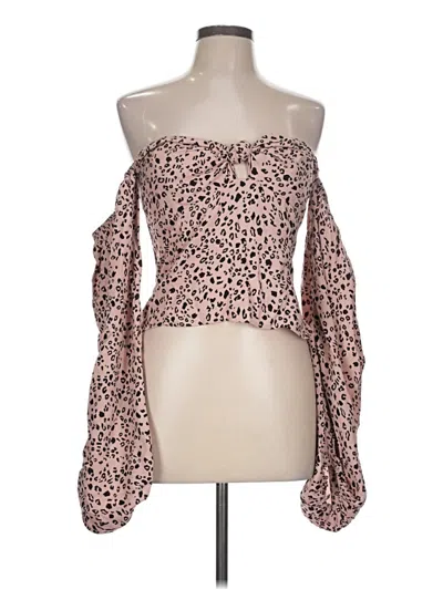 Pre-owned Reformation Long Sleeve Blouse In Pink