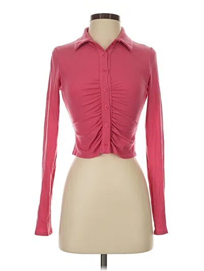 Pre-owned Reformation Long Sleeve Blouse In Pink