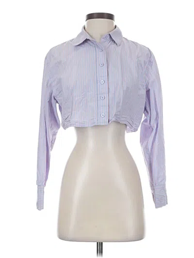 Pre-owned Reformation Long Sleeve Blouse In Purple