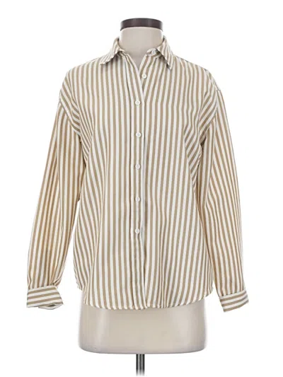 Pre-owned Reformation Long Sleeve Blouse In White