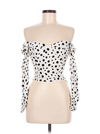 Pre-owned Reformation Long Sleeve Blouse In White