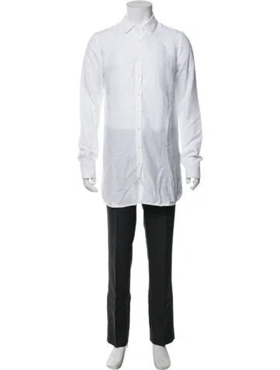Pre-owned Reformation Long Sleeve Dress Shirt In White