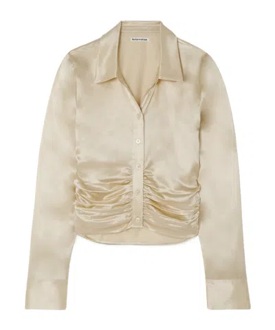 Reformation Long Sleeve Shirt In Neutral