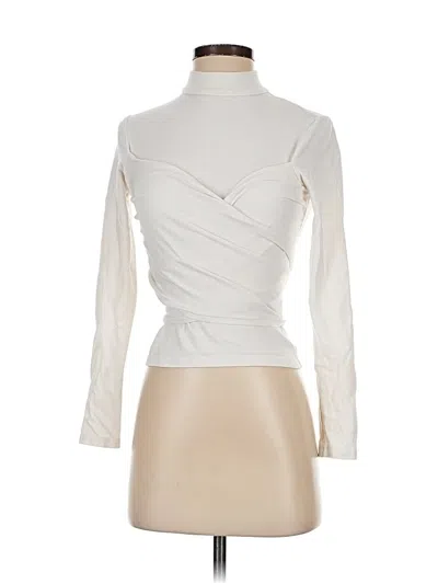 Pre-owned Reformation Long Sleeve Top White Turtleneck Tops