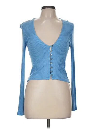 Pre-owned Reformation Long Sleeve T-shirt In Blue