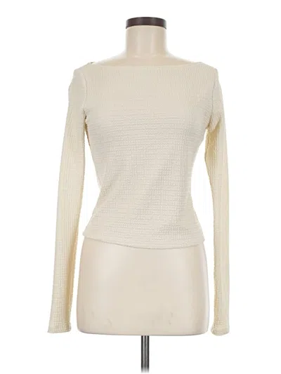 Pre-owned Reformation Long Sleeve T-shirt In White