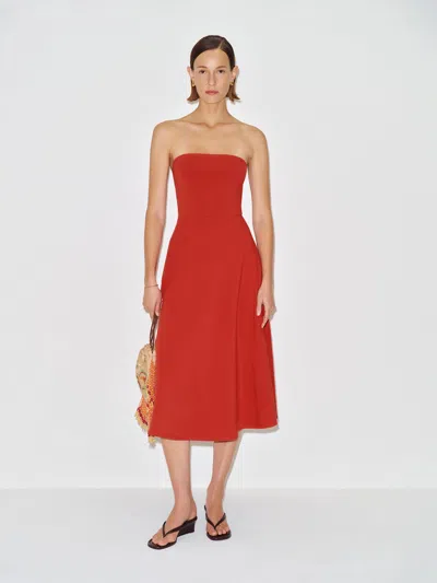 Reformation Lora Knit Dress Red Xs