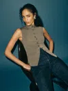 Reformation Lottie Vest In Poppyseed