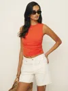 Reformation Louise Knit Top In Paprika