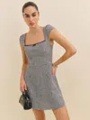 Reformation Loula Linen Dress In Remy Check