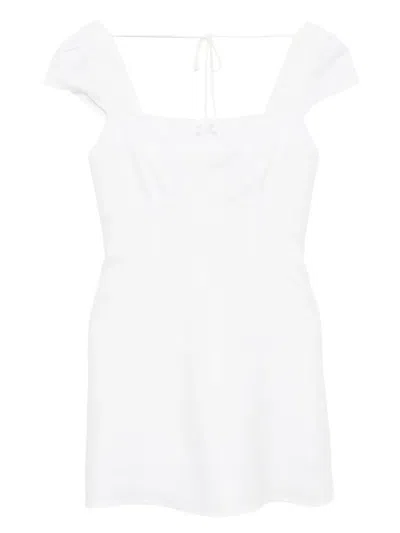 Reformation Loula Linen Dress In White