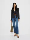 Reformation Luca Stretch Low Rise Slim Straight Cropped Jeans