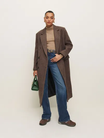 Reformation Lucas Coat In Chestnut