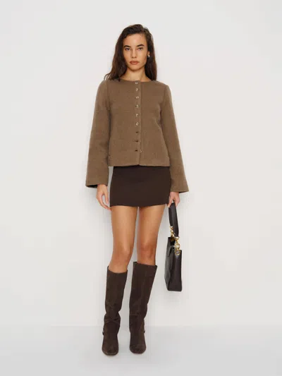 Reformation Veste En Laine Lucia Marron L In Brown