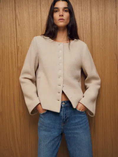 Reformation Lucia Wool Jacket In Nude