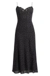 Reformation Lucine Dot Midi Slipdress In Selene