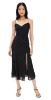 Reformation Lucine Dot Midi Slipdress In Selene