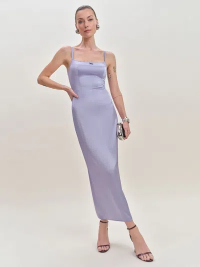 Reformation Lucy Satin Dress In Aura