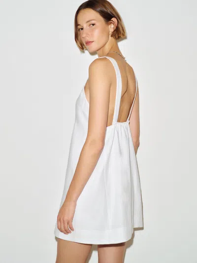 Reformation Luella Linen Dress Ivory 8 In White