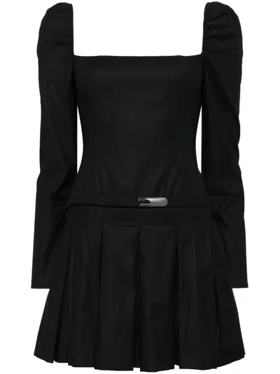 Reformation Luella Pleated Dress In Black