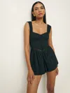 Reformation Luisa Romper In Black