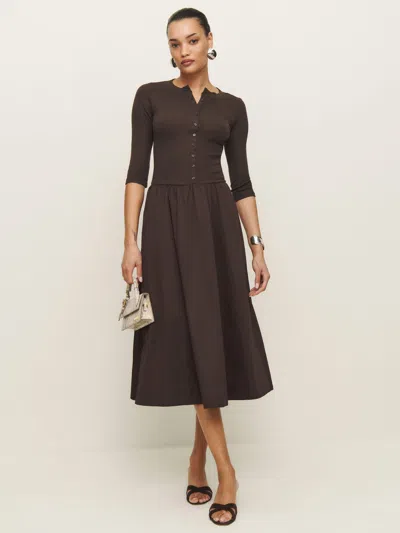 Reformation Luka Knit Dress In Mole