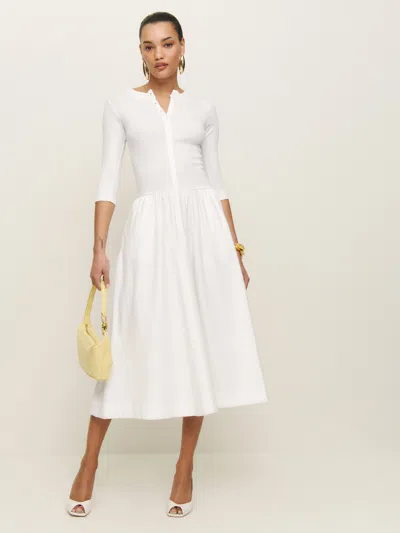 Reformation Luka Knit Dress In White