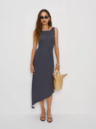 Reformation Luke Knit Dress In Blue