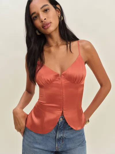 Reformation Lumi Silk Top