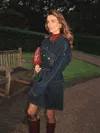 Reformation Luna Belted Denim Jacket In Ondine