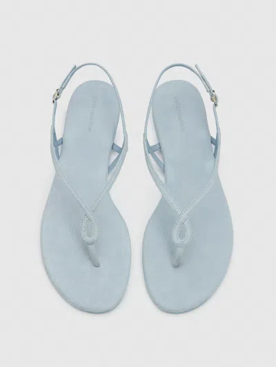 Reformation Luna Flat Sandal Blue 9.5