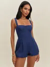 Reformation Lydia Linen Romper