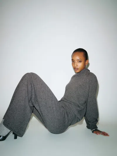 Reformation Lyle Cashmere Pants Grey Xs In Gray