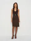 Reformation Lyra Knit Bodysuit In Brown